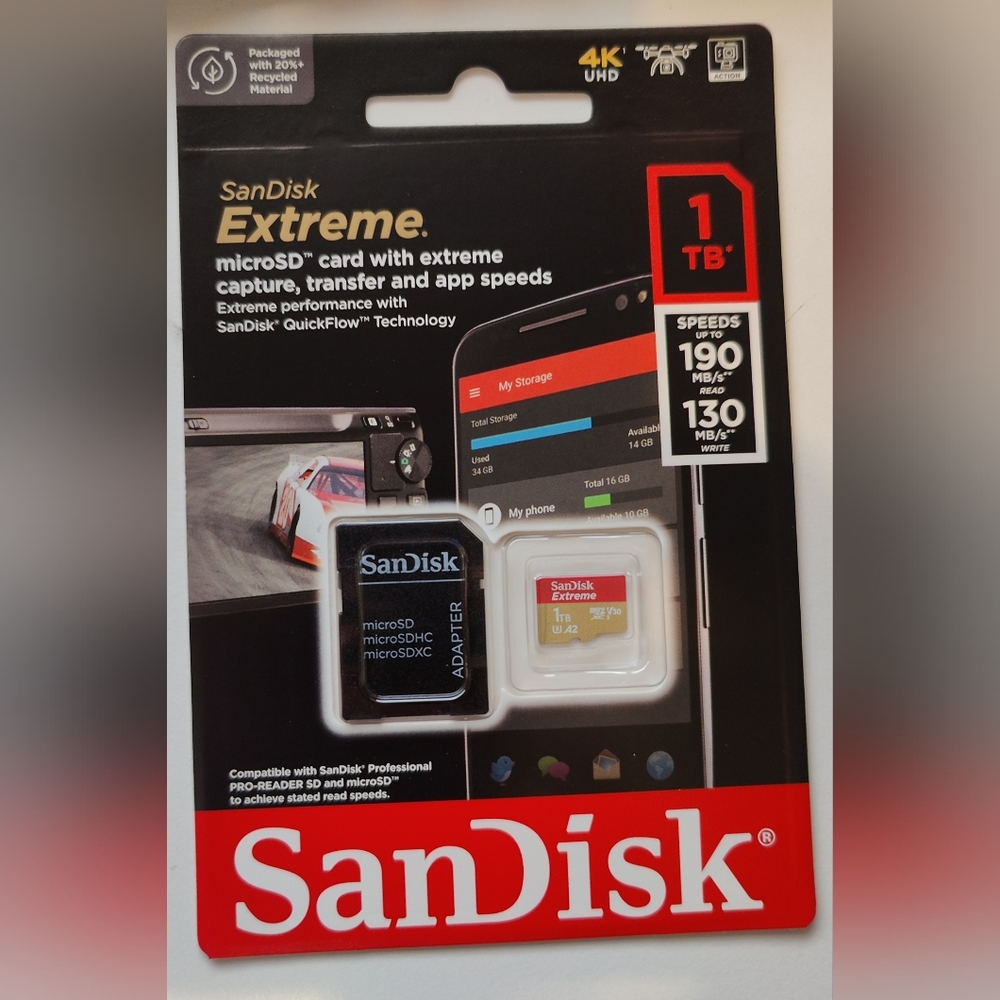 SanDisk Extreme 1TB UHS Speed Class 3 microSDXC Memory Card